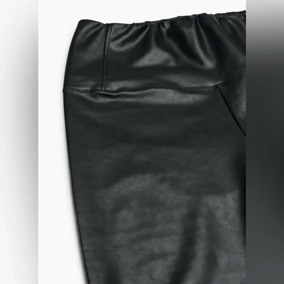 Aritzia Wilfred Free Black Vegan Leather Skinny High Waisted Leggings Small - Picture 6 of 16